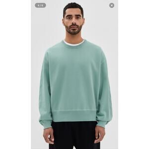 NWT Reigning Champ Men’s Sage Midweight Terry Relaxed Crewneck Sweater Size XXL